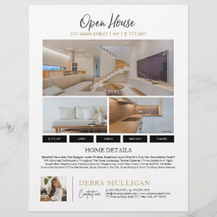 Real Estate Feature Sheet Elegant Custom Flyer