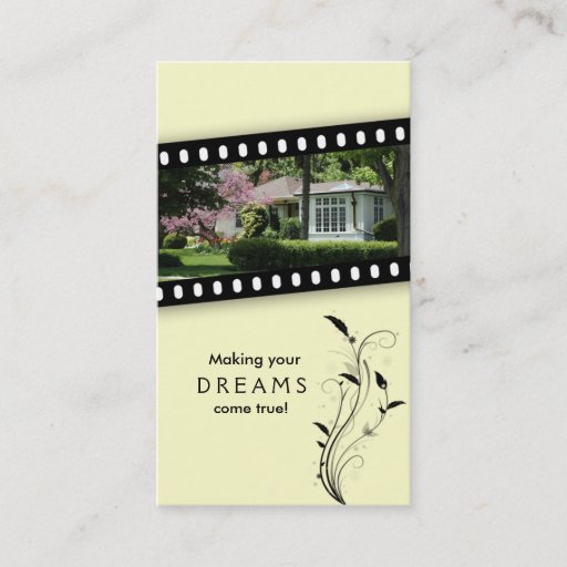 Customizable Real Estate Film House Business Card