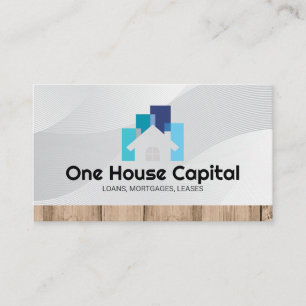 Real Estate Finance Wood Trim Business Card