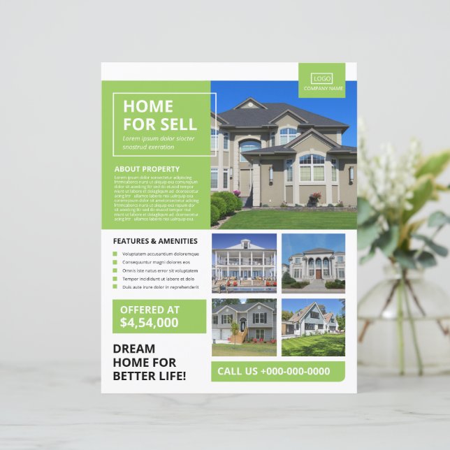 Real Estate Flyer Template (Standing Front)