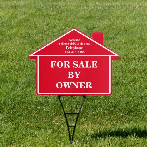 Real Estate For Sale By Owner Yard Sign 