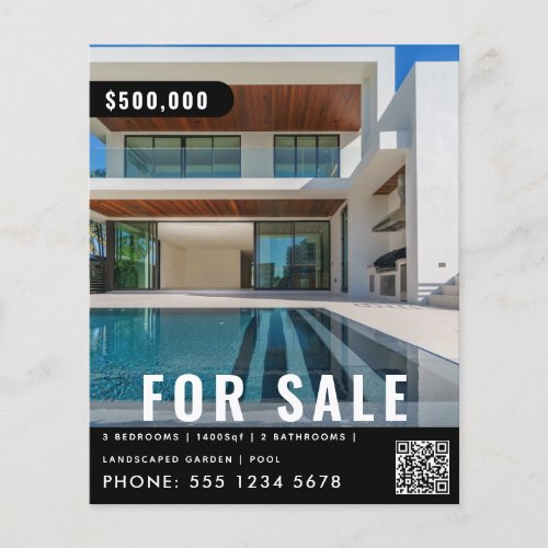 Real Estate For Sale Promotional House Listing Flyer
