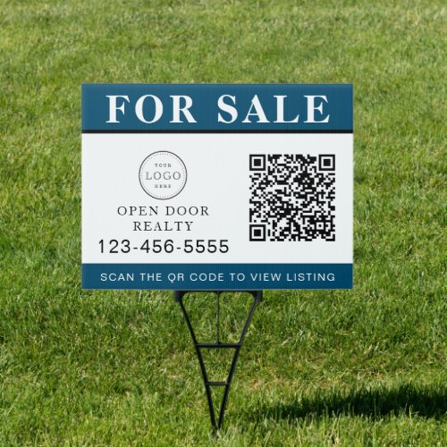 Real Estate For Sale QR Code Listing Key Yard Sign