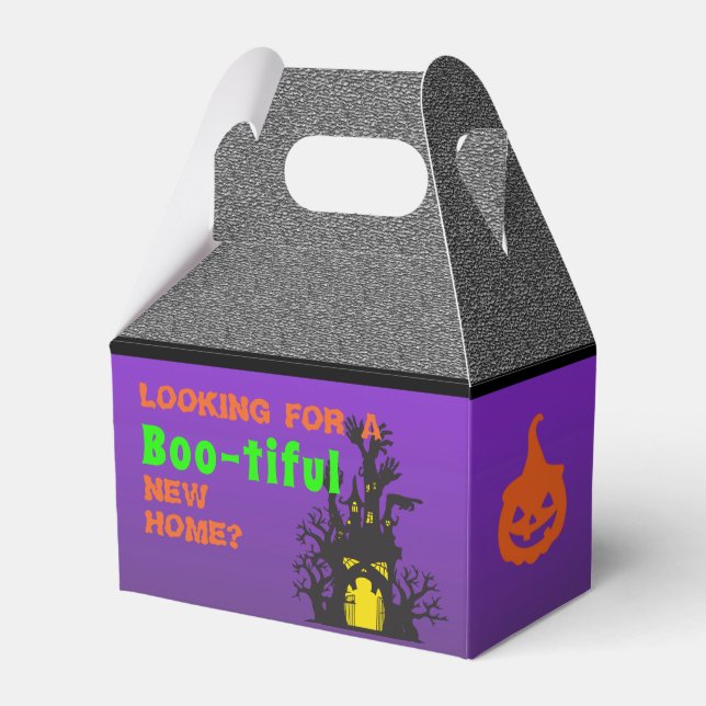 Real Estate Funny Haunted House Favor Boxes (Front Side)