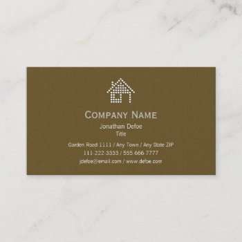 Real Estate Gold Business Card by wierka at Zazzle