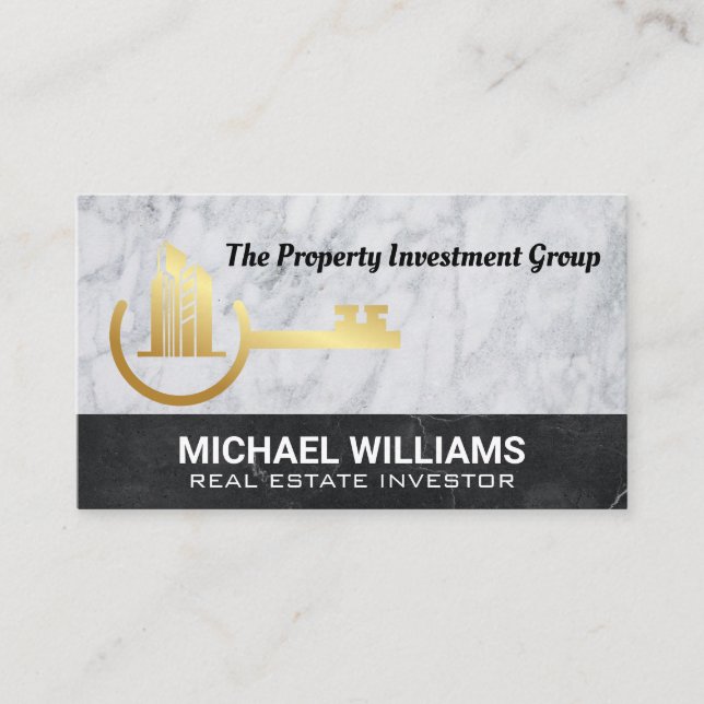 Real Estate Gold Key | Realtor Business Card (Front)