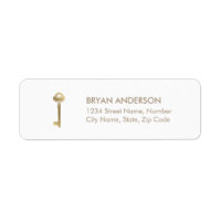 Real Estate Gold Key Return Address Label