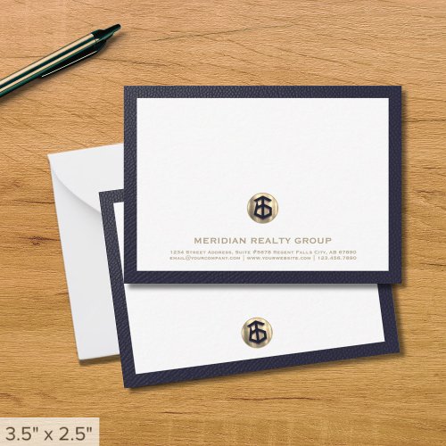 Real Estate Gold Logo Note Card