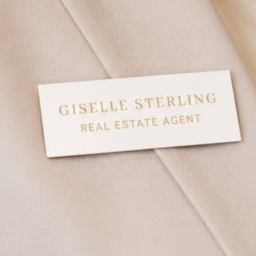 Real Estate Gold Neutral Name Tag
