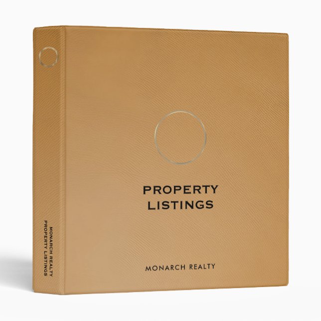Real Estate Gold Seal 3 Ring Binder (Front/Spine)