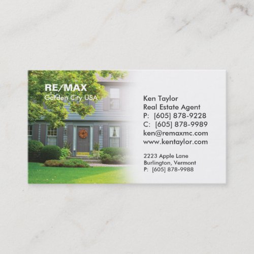 Real Estate Gray House Business Card