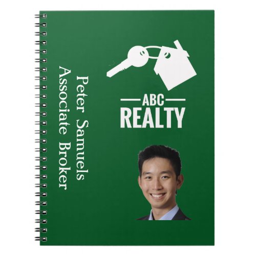 Real Estate Green Branded Spiral Notebook