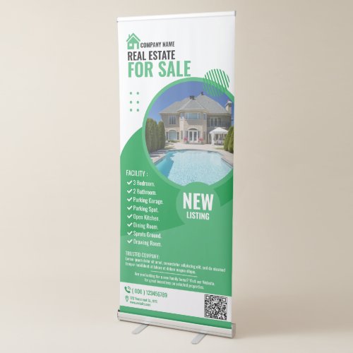 Real Estate _ Green Retractable Banner