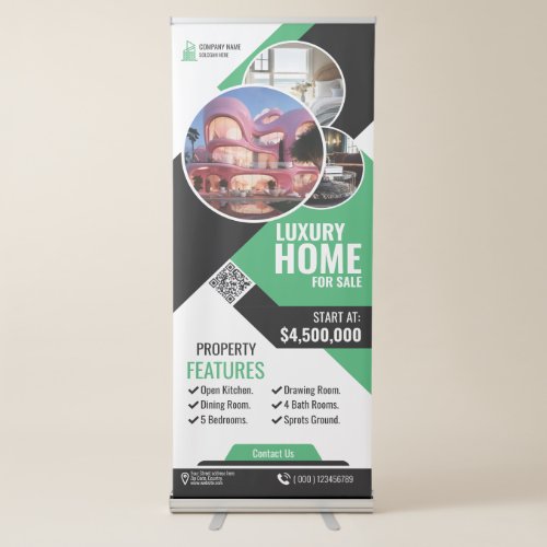 Real Estate _ Green Retractable Banner