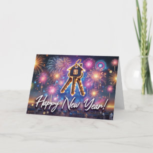 Real Estate Greeting Card - Happy New Years