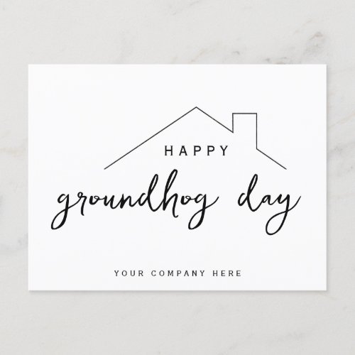 Real Estate Groundhog Day Marketing Postcard