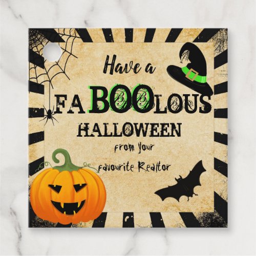 real estate Halloween Pop By Tags  Favo Favor Tags