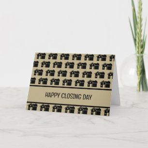 Real Estate Happy Closing Day Modern Tan Note Card