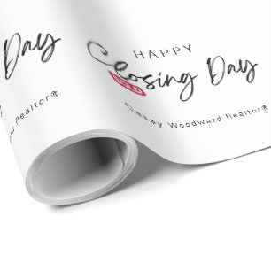 Real Estate Happy Closing Day Sold Minimalist Wrapping Paper