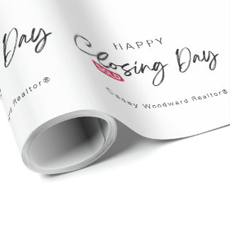Real Estate Happy Closing Day Sold | Minimalist  Wrapping Paper