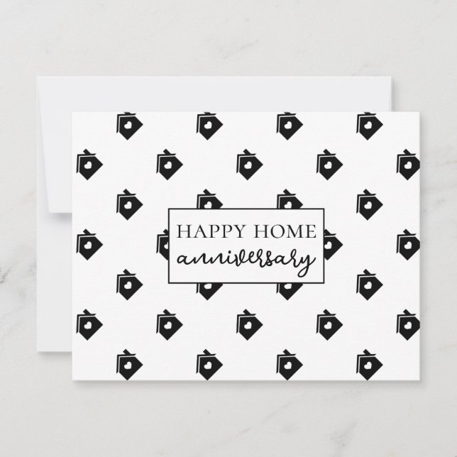 Real Estate Happy Home Anniversary Card (Front)