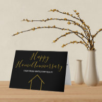 Real Estate Happy Home Anniversary Chic Custom