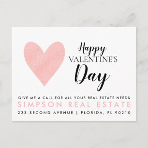 real estate Happy Valentine's Day Announcement Postcard