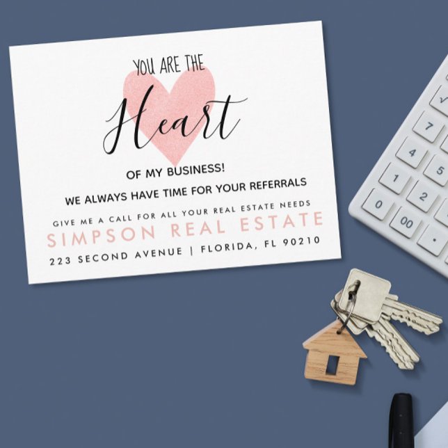 real estate heart of my business referral card (Creator Uploaded)