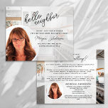 Real Estate Hello Neighbor  Flyer<br><div class="desc">Raise your brand awareness and generate new leads with this HELLO NEIGHBOR real estate marketing postcard. The modern design will catch the eye of your potential clients and let them know that you are the friendly,  knowledgeable real estate agent who understands their neighborhood as well as they do!</div>