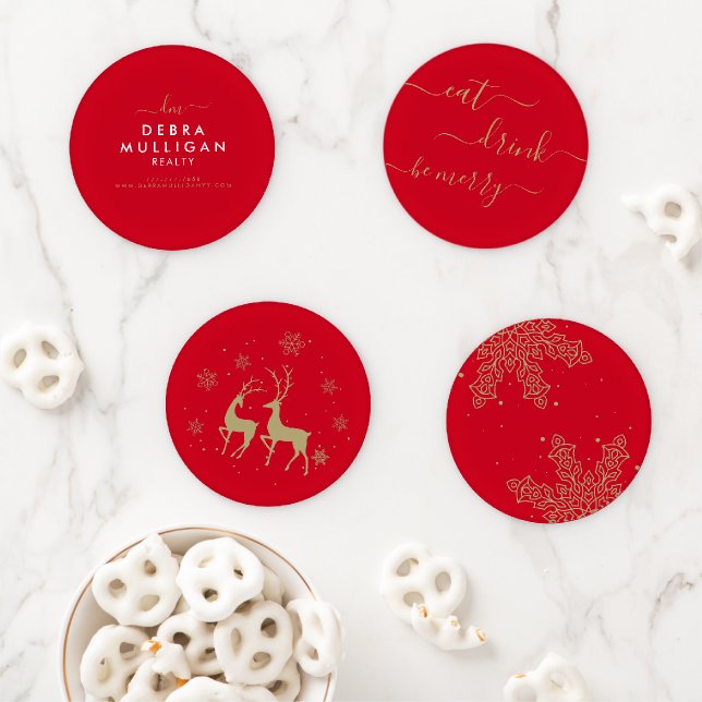 Real Estate Holidays Gifts - Christmas Coaster Set (In Situ)