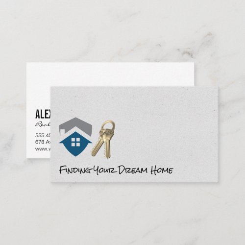 Real Estate Home  House Keys Business Card