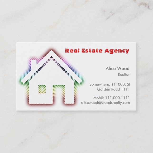 Real Estate Home | Professional Business Card (Front)