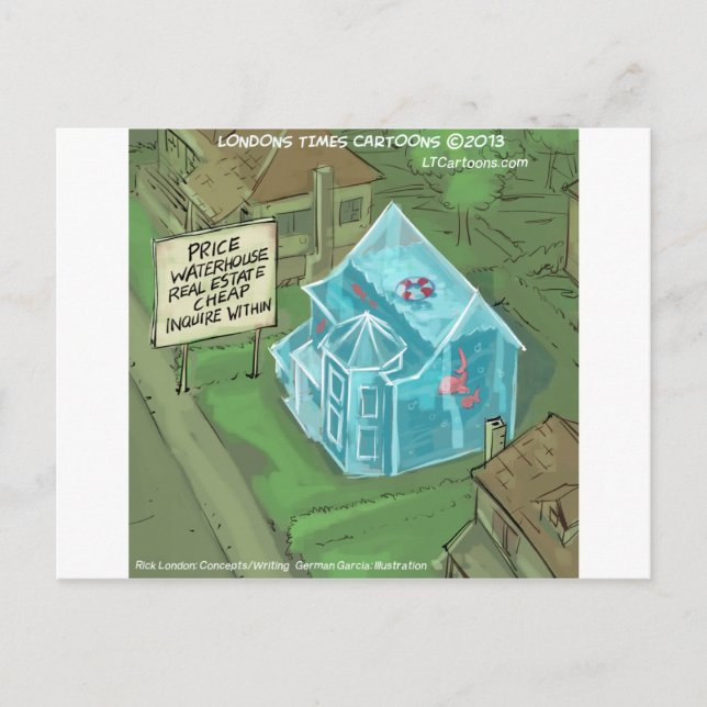 Real Estate Home Sales Nightmare Funny Postcard (Front)