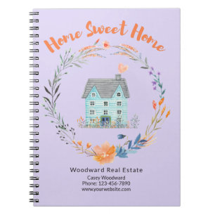 Real Estate Home Sweet Home Budget Marketing Chic Notebook