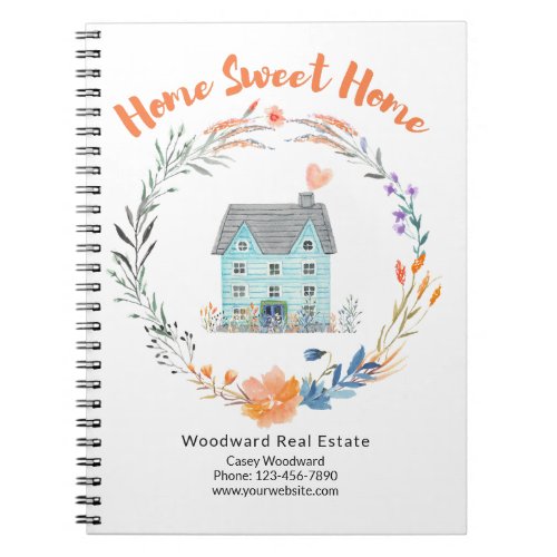 Real Estate Home Sweet Home Budget Promotional  Notebook