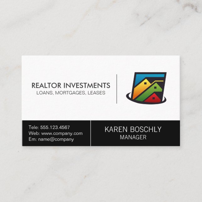 Real Estate Homes Business Card (Front)