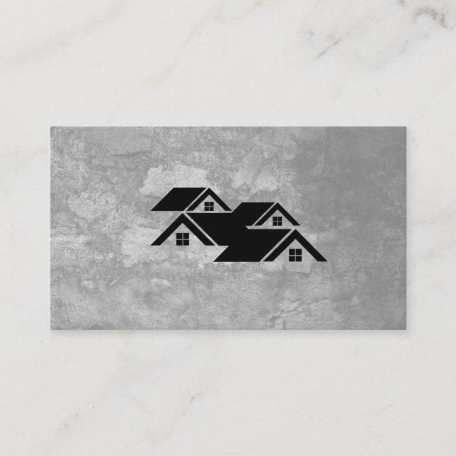 Real Estate Homes Grunge Business Card (Front)