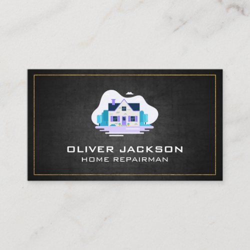 Real Estate Homes Home with Garden Business Card