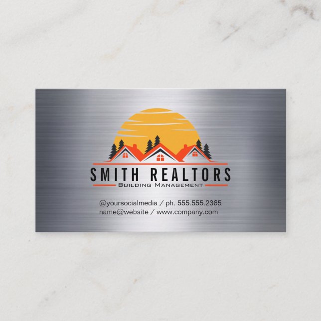 Real Estate | Homes Logo Business Card (Front)