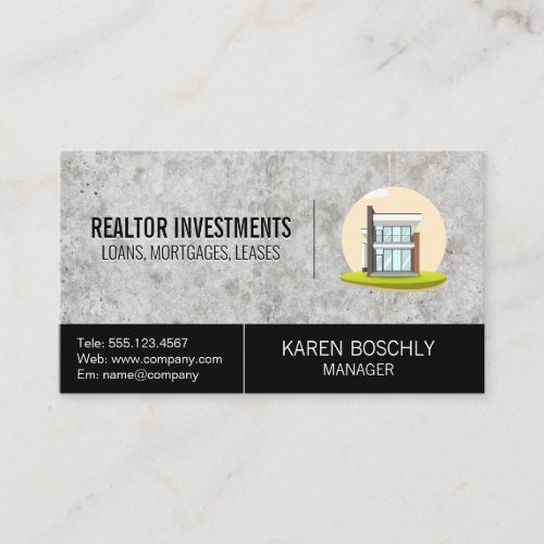 Real Estate Homes  Modern House Business Card