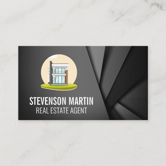 Real Estate Homes Modern House Business Card (Front)