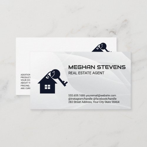 Real Estate House and Key Logo Appointment Card
