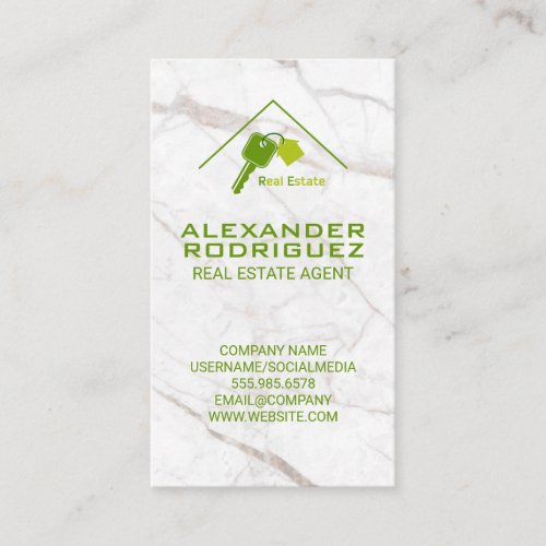 Real Estate House and Keys Business Card