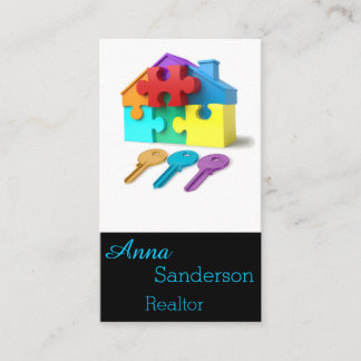Real Estate, House and Keys, Realtor, estate agent Business Card