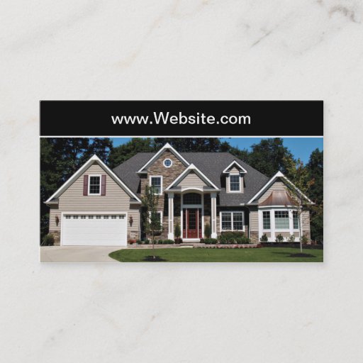Customizable Real Estate House Buying Business Card