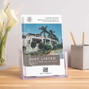 Real Estate House for Sale Logo Photo QR Brochure