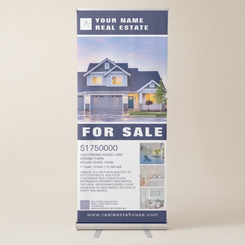 Real Estate House for Sale Retractable Banner