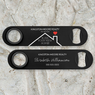 Real Estate House Heart Custom Realtor Bar Key