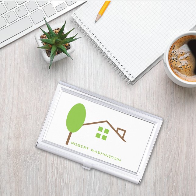 Real Estate House Tree Case For Business Cards (Creator Uploaded)
