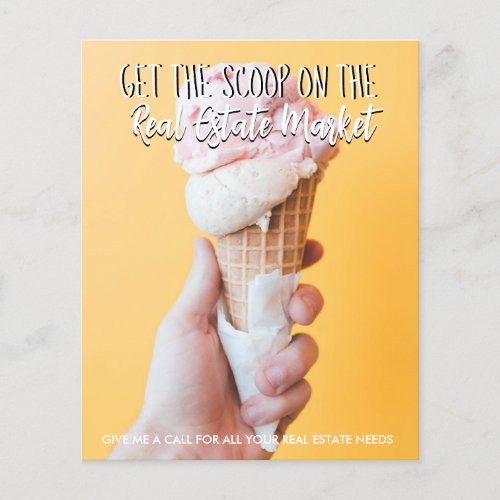 real estate ice_cream scoop referrals Announcement Flyer